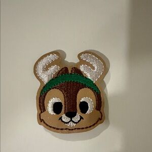 Reindeer chipmunk badge buddy